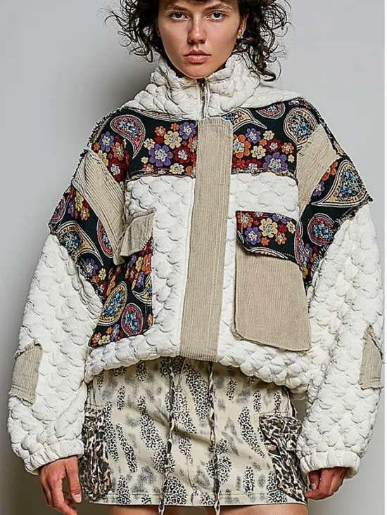 POL Jackets & Blazers - POL Oversize Contrast Quilted Jacket